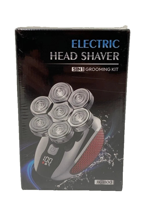 SOOTFRO JK-1800 5-in-1 Rechargeable Head Shaver & Grooming Kit