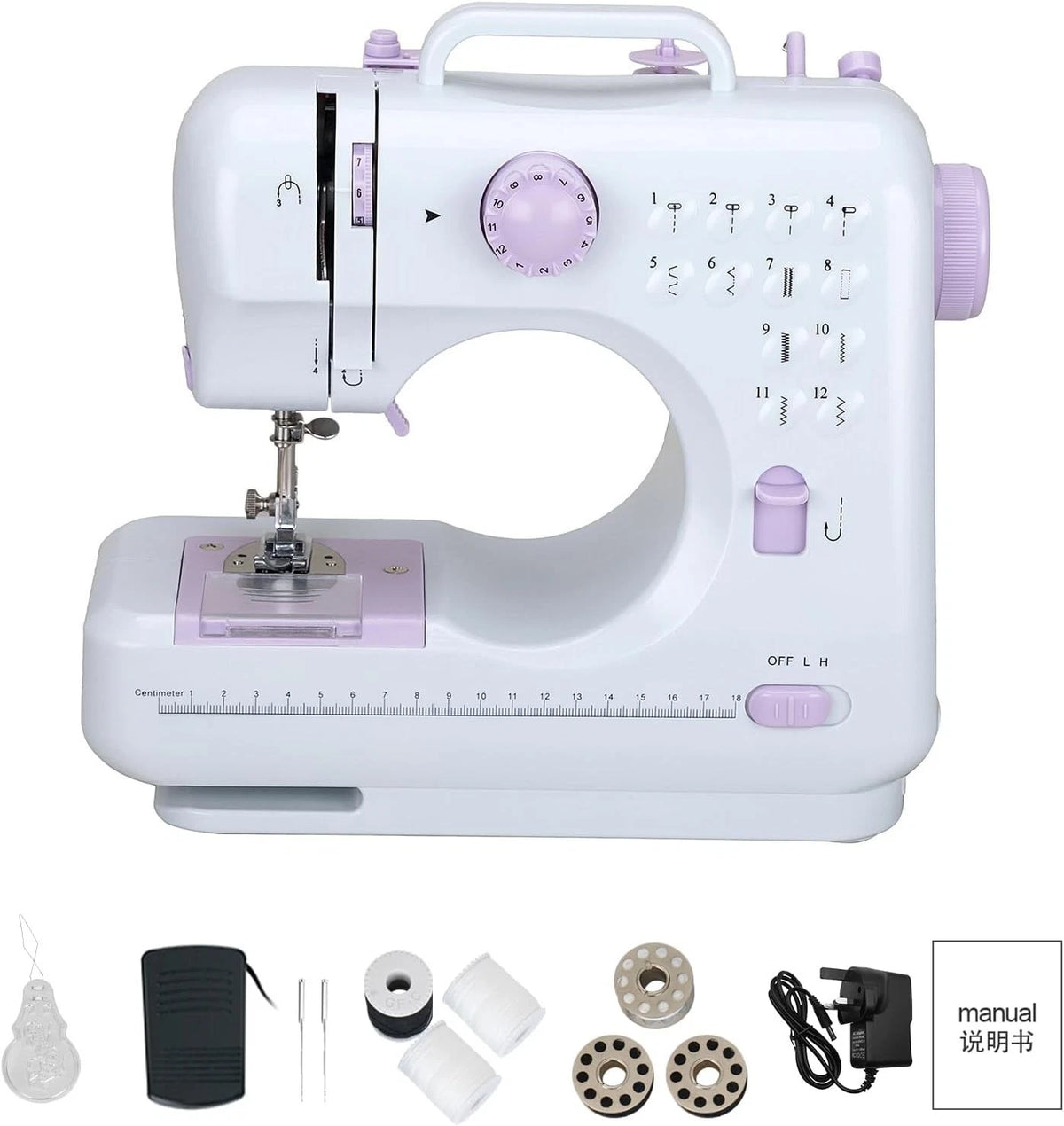 YASM-505A Portable Sewing Machine, 12 Stitches