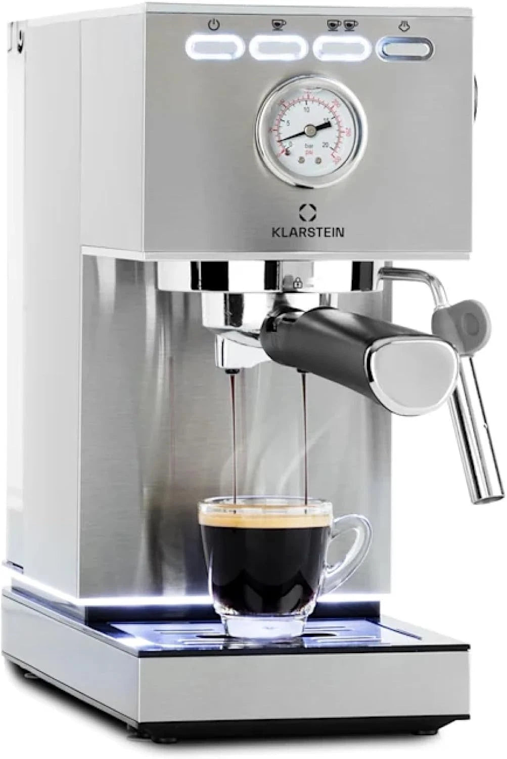 Klarstein Pausa Espresso Machine – 20 Bar Silver