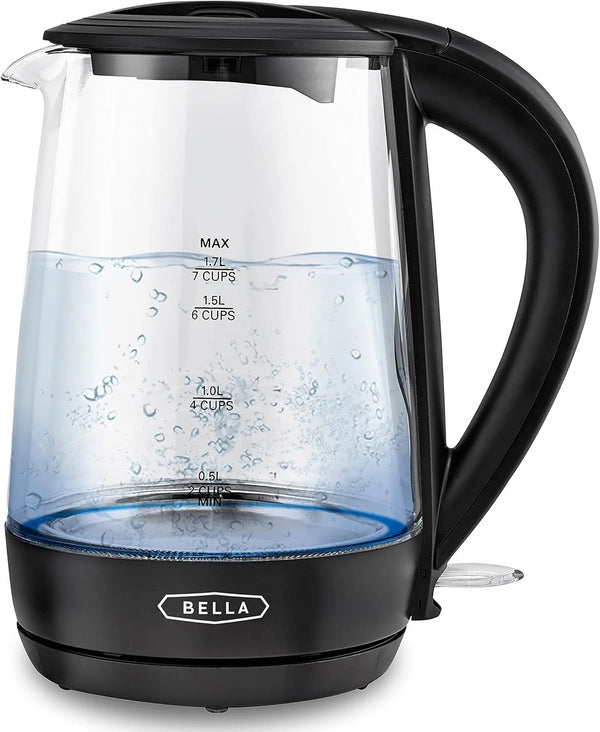 BELLA Glass Electric Kettle – 1.7L Black